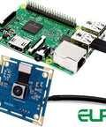 8MP USB Camera With Autofocus For PC, Raspberry Pi And Laptop, UVC 2.0 Mini Webcam Board With IMX179 sensor shown with Raspberry Pi.