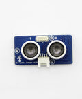 Grove Ultrasonic Ranger Sensor for DIY Projects with a 3 cm to 4 m Range and 30 Degree Field of View, Plug and Play No Fuss Arduino Library Ready, I2C UART and USB Connectivity for Beginners to Pro Makers front view on blue PCB