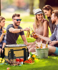 Insulated Leakproof Lunch Bag For Outdoors Large Cooler Tote with picnic food in park