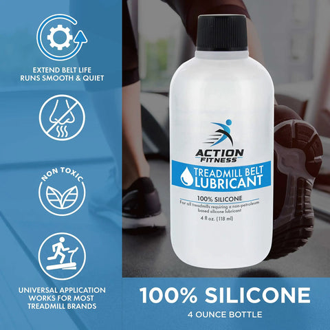 Silicone Treadmill Lubricant 4oz With Dual Applicators For Easy Lube Application Keeps Your Belt Quiet And Smooth Extends Treadmill Life