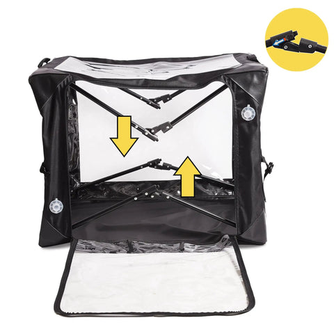 Pet Nebulizer Therapy Cage For Oxygen And Nebulization with dual-port design and foldable frame for medium animals.