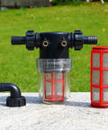 Heavy Duty 3/4 Inch And 1/2 Inch Hose Barb Filter Stainless Steel 304 Sediment Filter with 40 and 100 Mesh Screens outdoors
