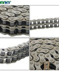 Heavy Duty 602 Double Strand Duplex Roller Chain 10 Ft Kit With Connecting Links For Industrial Machinery And Agricultural Gear Smooth Operation close-up
