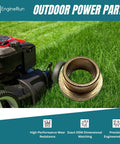 Heavy Duty Flanged Bushing Compatible With Ariens And Gravely Lawnmowers Rock Solid Oem 5502200 on grass near mower.