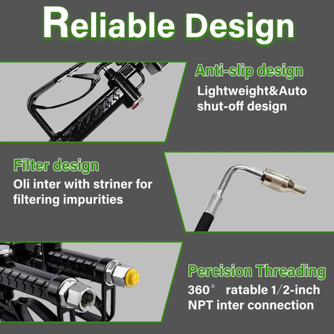 Beefy Heavy Duty Pneumatic Oil Dispensing Gun With Digital Flow Meter features and design details