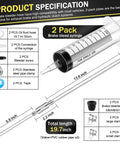 Two Pack Brake Bleeder Kit With One Way Check Valve Hydraulic Disc Clutch Bleeding Kit 100ml Syringe And 50cm Hose