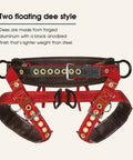 Two Floating Dees With Padded Nylon Leg Straps For Quick Access And Secure Fit, Angled Side Dees With Two Bar Design, Extra Back Dees