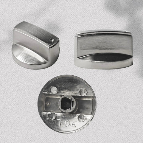 Heavy Duty Metal Gas Stove Knob Replacement Set 5 Pcs 8mm Shaft Durable Surface Burner Dials for Most Gas Ranges and Ovens