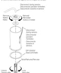 Diagram of GP1229656 Canister Repair Kit for Single Flush Toilets with labeled parts and installation steps.