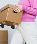 Cardboard box with Four Pack Swivel Caster Wheels With Brake Self Adhesive Furniture Caster Wheels for tables and desks