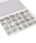 All In One Auto Wiring Kit 410 Pieces Tin Plated Copper Non Insulated Butt Spade Ring Lug Crimp Connectors Assortment in plastic box