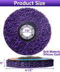 Heavy Duty Strip Discs For Angle Grinder 4-1/2 Inch By 7/8 Inch Silicon Carbide Rust Remover Wheel Paint Stripping
