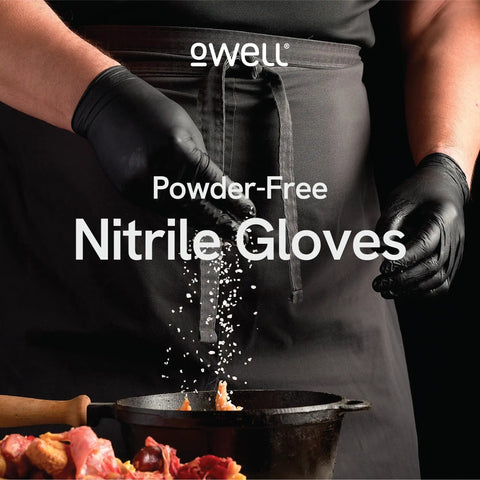 Black Nitrile Disposable Gloves X Small 100 Count, 4 Mil, Powder Free, Latex Free, FDA Food Safe Certified in kitchen use
