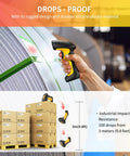 Person using Rugged Industrial Bluetooth Barcode Scanner With Charging Dock, 2D And 1D Wireless Reader, IP67 Waterproof, Shockproof