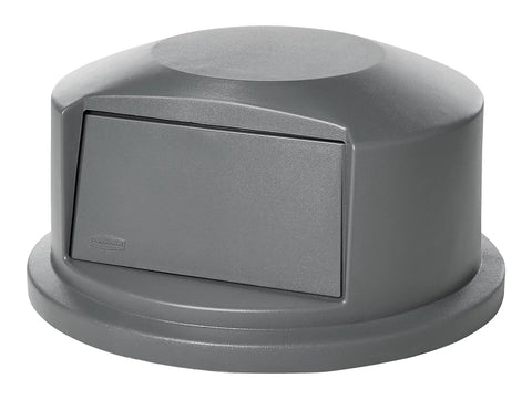 Heavy Duty BRUTE Dome Swing Top Trash Lid For 44 Gallon Waste Cans Plastic Gray Odor Blocking Insect Guard With Secure Snap Lock Fit