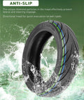 10x2.30-6.5 Tubeless Tire For NIU KQi2 Pro Electric Scooter Front Or Rear Replacement, shown with anti-slip tread design in water.