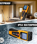 Precision Laser Distance Meter For Quick Accurate Measurements Up To 130 Feet With Backlit LCD Display One Hand Operation Large Readout Durable DIY Tool For Builders And Handymen, dustproof IP54