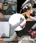 Level 5 Cut Resistant Arm Sleeve With Thumb Hole No Slip, Heavy Duty Black Protective Sleeve used in various tasks