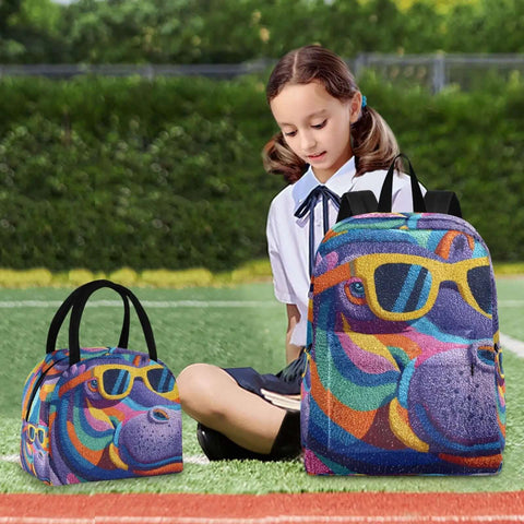 Insulated Lunch Box Backpack With Laptop Sleeve Fits 15.6 Inch For Women And Men Lightweight Scratch Resistant Nylon Daypack With Multiple Pockets For
