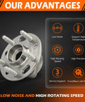 Front And Rear Wheel Hub Bearing Assembly With ABS 5 Lug Direct Fit For Chevy Equinox Impala Malibu GMC Terrain Cadillac XTS CTS Buick