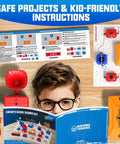 Child using Kids Electronics Exploration Kit With Over 671 Circuit Projects And Physics Experiments, STEM Educational Toy