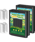 Heavy Duty 3.2Oz Weed Barrier Landscape Fabric 3Ft By 180Ft Woven Geotextile Weed Blocker Ground Cover bundles with stakes.
