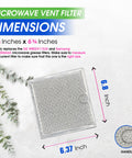 Microwave Grease Filter Replacement 6.81 By 6.34 Inches No Fuss Fit For Over The Range Vents Keeps Your Kitchen Air Fresh Traps Grease
