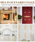 Top Shelf 16 Piece Hand Carved Wood Appliques Set Featuring Slick Unpainted DIY Decorative Wooden Trim and Embellishments For Cabinets Dressers Beds And Walls With Two Dang Perfect Sizes used in fireplace and door decor.