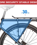 Rear Bike Rack For Touring And Everyday Rides Universal Seat Post Mount Cargo Carrier Pannier Ready Bicycle Luggage Rack Holds Up To 66 Pounds Durable Steel Hauls More Gear On Long Rides mounted on bike
