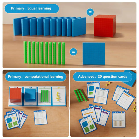Base Ten Blocks With Place Value Chart Math Manipulatives For Kids Counting Blocks To Help Teach Easy Peasy Elementary Math