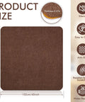 Non Slip Recliner Pads For Hardwood Floors And Tile, Heavy Duty Anti Slip Grid Floor Protectors For Carpet, 40 By 40 Inch Brown