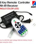 23-key remote for 5050 LED Strip Lights AC 110-120V White 6000K, waterproof dimmable rope light, flexible indoor outdoor decor
