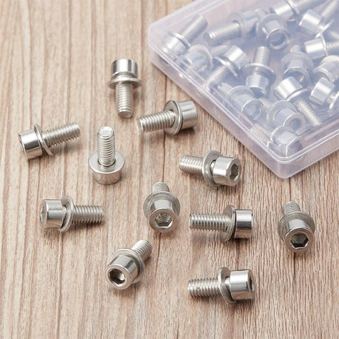 M5 Hex Socket Bolts With Washers For Bike Water Bottle Cage Holder Bracket Rack Stainless Steel Durable 40 Pack