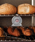 Big 3.5 Inch Oven Thermometer For Gas And Electric Ovens with breads showing clear dial on oven rack