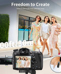 Camera with Wireless Lavalier Microphone For iPhone and Android, 2 Pack Clip On Lapel Mic, capturing walking women, 100ft range