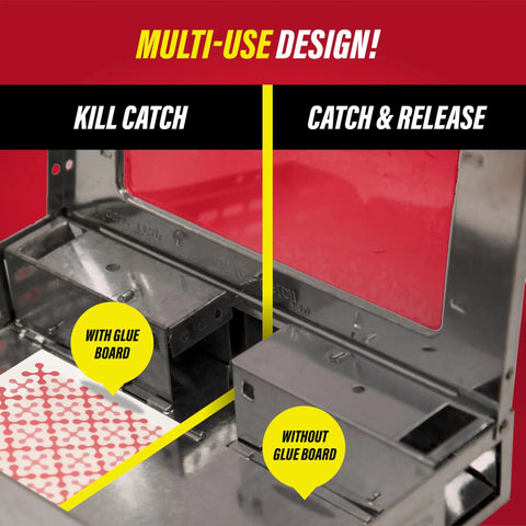 Heavy Duty Glue Traps 60 Pack Extra Sticky XL Pest Boards For Mice And Insects multi-use design showing glue board mechanism.
