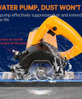 Bevel Edge Tile Tool With 16 Roller Base, 43 Degree Chamfer Machine, showing water cooling and dust control feature in use