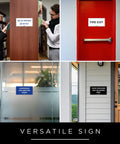 Custom Office Sign And Name Plate For Doors Or Walls, Indoor Outdoor Use, Horizontal Style, showing various uses