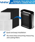 HEPA Filter R Replacement Kit for HPA Series Air Purifiers Includes 6 HEPA Filter R Units and 8 Activated Carbon Pre Filters