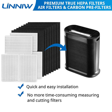 HEPA Filter R Replacement Kit for HPA Series Air Purifiers Includes 6 HEPA Filter R Units and 8 Activated Carbon Pre Filters