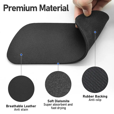 Refrigerator Drip Tray Catcher 2 Pack Cuttable Mats 8.3 By 3.1 Inch Keeps Fridge Neat And Spill Free Absorbent Pad Fridge Drip Pad For Samsung Whirlpool GE Trapezoid Black