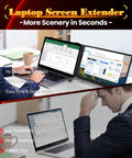 Ultra Thin 0.27 Inch Dual Portable Monitor For Laptops, 14 Inch FHD IPS Second Screen With Mirror Extend Vertical Modes