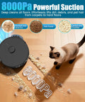 Self Emptying Robot Vacuum And Mop With 8000 Pa Suction LiDAR Mapping 75 Day Hands Free Capacity cleaning pet hair on floor