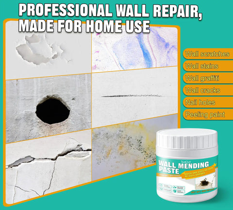 Premium Drywall Repair Kit With Fast Drying Spackle Paste for fixing wall scratches, holes, and stains in various surfaces.