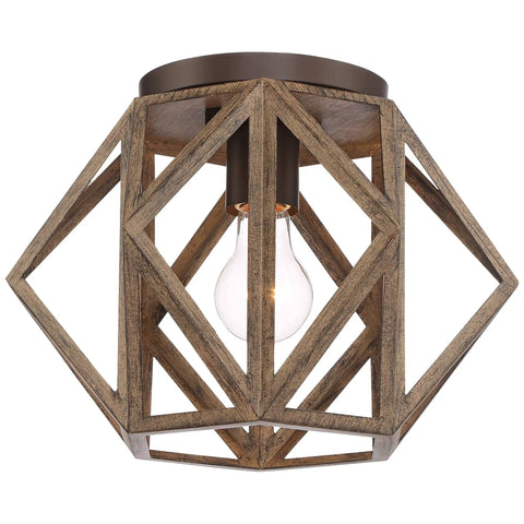 Elevate Your Home Decor With This Straight Up Solid Rustic Flush Mount Ceiling Light Featuring A Dope Wood Finish That Brings Serious Farmhouse Vibes To Any Room UL Certified Easy Setup Perfect For Modern Living Spaces Today - rustic wood frame hexagon fixture.