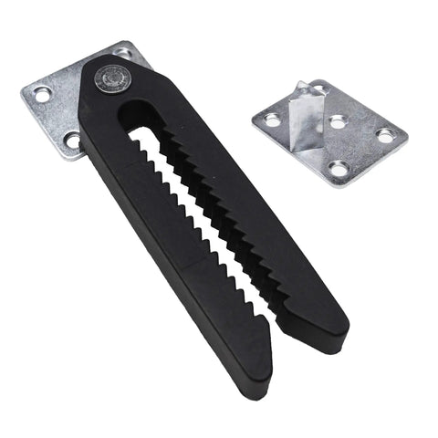 Heavy Duty Steel Couch Clamps Keep Your Section Locked Down Adjustable Non Slip Sofa Connectors Stop That Shifting Nonsense Prevent Floor Scratches And Secure Loose Sections 4 Pack with black clip and metal plates.