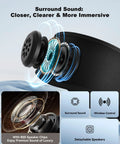 Sleep Headphones Headband Bluetooth 5.4 wireless earphones with ultra thin HD stereo speakers and built-in mic illustration