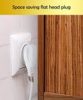 25 Foot 3 Outlet Extension Cord 16 AWG Indoor Outdoor White Flat Head Plug UL Listed behind furniture