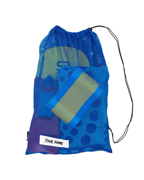 Premium Mesh Equipment Bag With Adjustable Drawstring Closure For Swim Gear Durable Royal Blue Tote With Inner Pocket