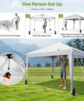 Easy setup of 10x10 Pop Up Canopy With Sidewalls For A No Brainer Hassle Free Setup Portable Event Tent With Carry Bag